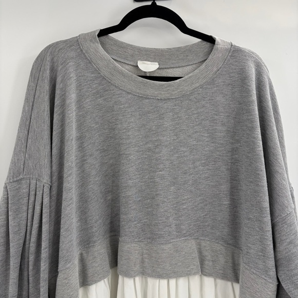 Arula plus size oversized white grey casual trendy sweatshirt dress size 1x - Picture 3 of 14